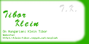 tibor klein business card